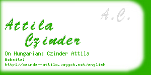 attila czinder business card